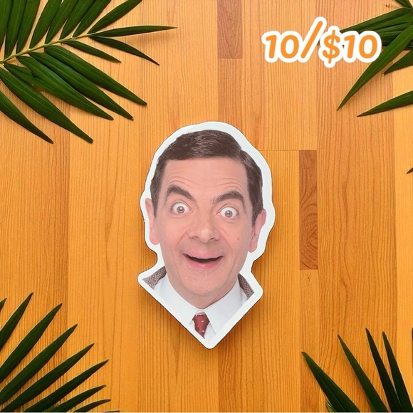 Mr. Bean Surprised Face Sticker – Gloss Finish - Picture 1 of 1